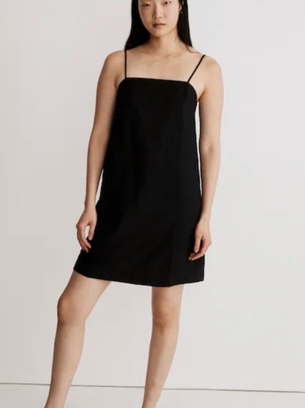 Madewell Black Mini Slip Dress